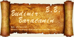 Budimir Baračanin vizit kartica
